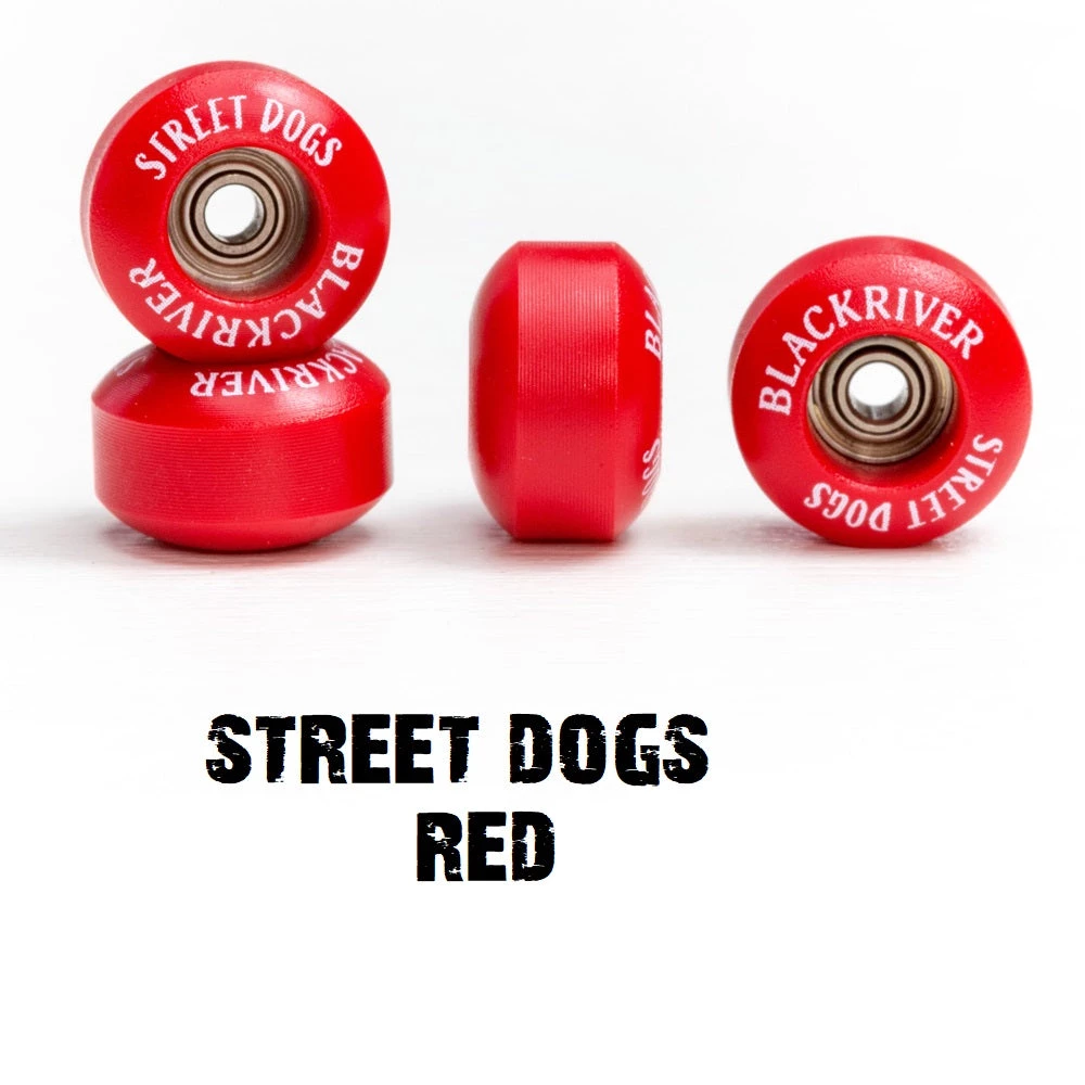 Fingerboards Blackriver Street Dogs Fingerboard Wheels - Red 1 Fingerboards Blackriver Street Dogs Fingerboard Wheels - Red