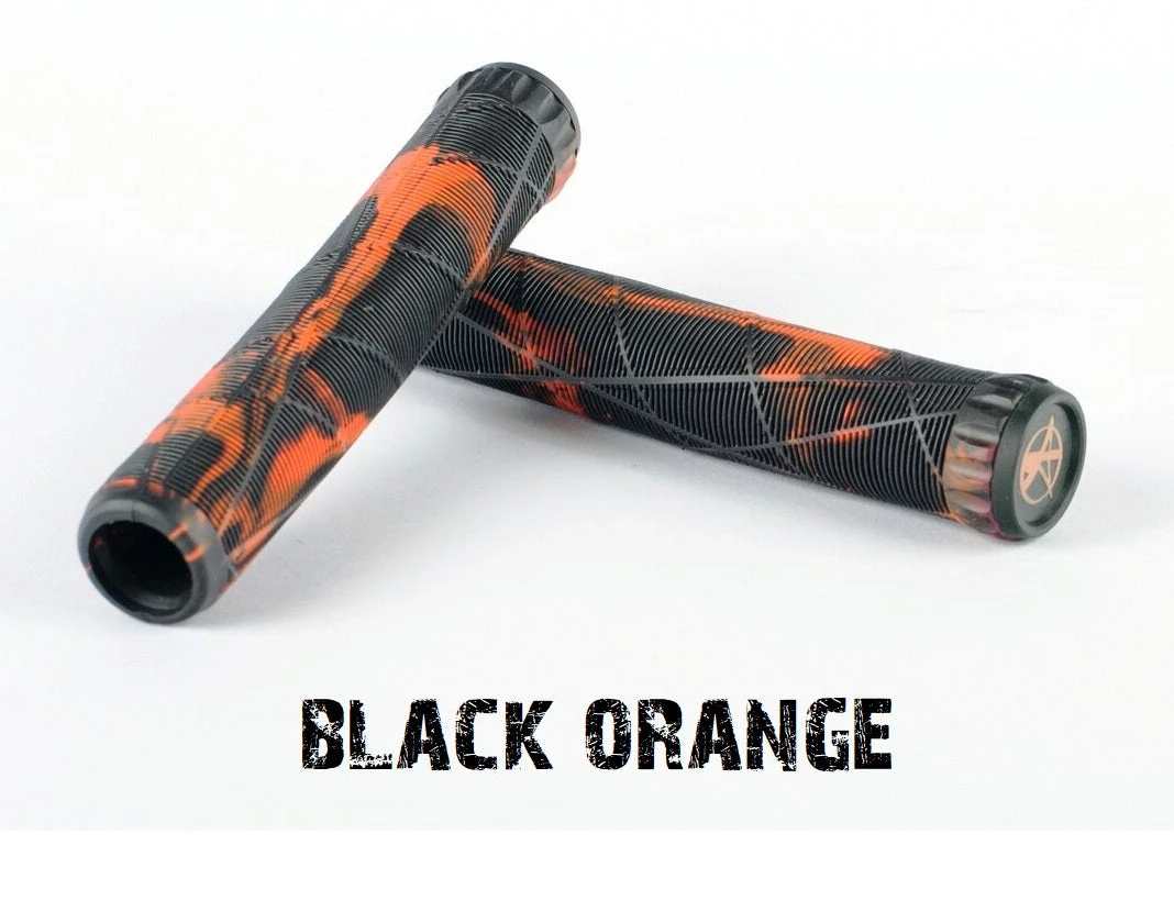 Addict Scooter Addict OG Eagle Collab Scooter Grips - Black Orange 1 Addict Scooter Addict OG Eagle Collab Scooter Grips - Black Orange