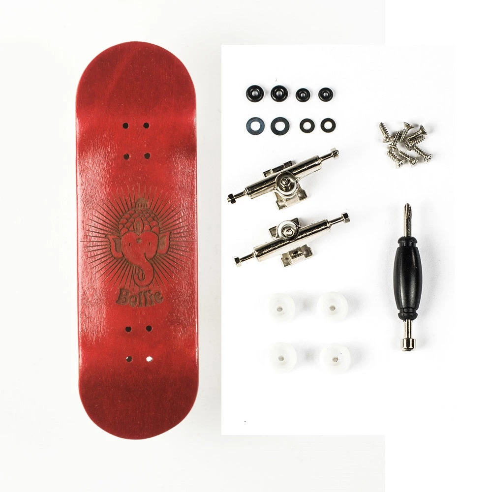 Bollie Fingerboards Bollie Fingerboard Complete Sets (unassembled) Mini Logo - Red 1 Bollie Fingerboards Bollie Fingerboard Complete Sets (unassembled) Mini Logo - Red