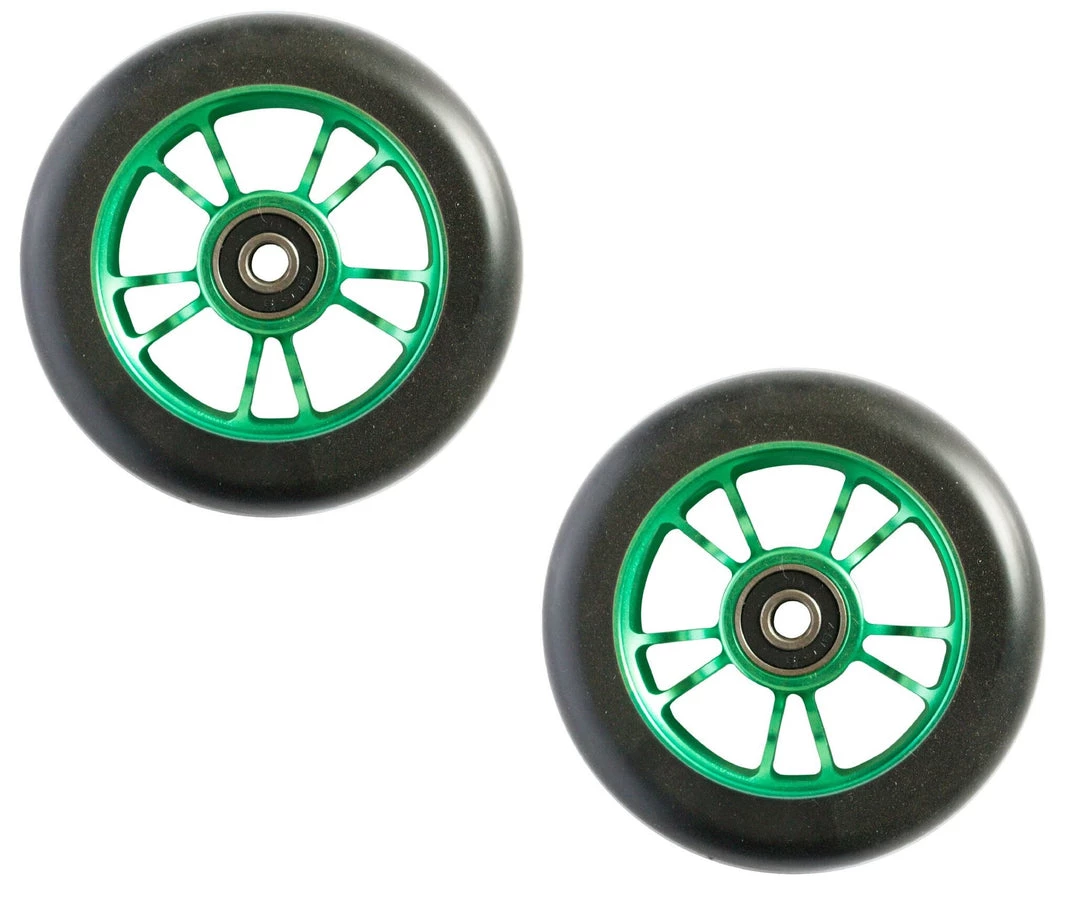 Envy Scooters 100mm Scooter Wheels - Green 1 Envy Scooters 100mm Scooter Wheels - Green