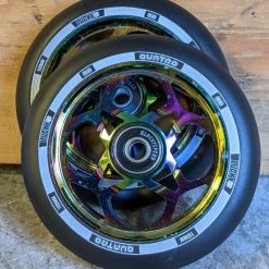 Lucky Scooters QUATRO Scooter Wheels 110mm - Black Oil Slick