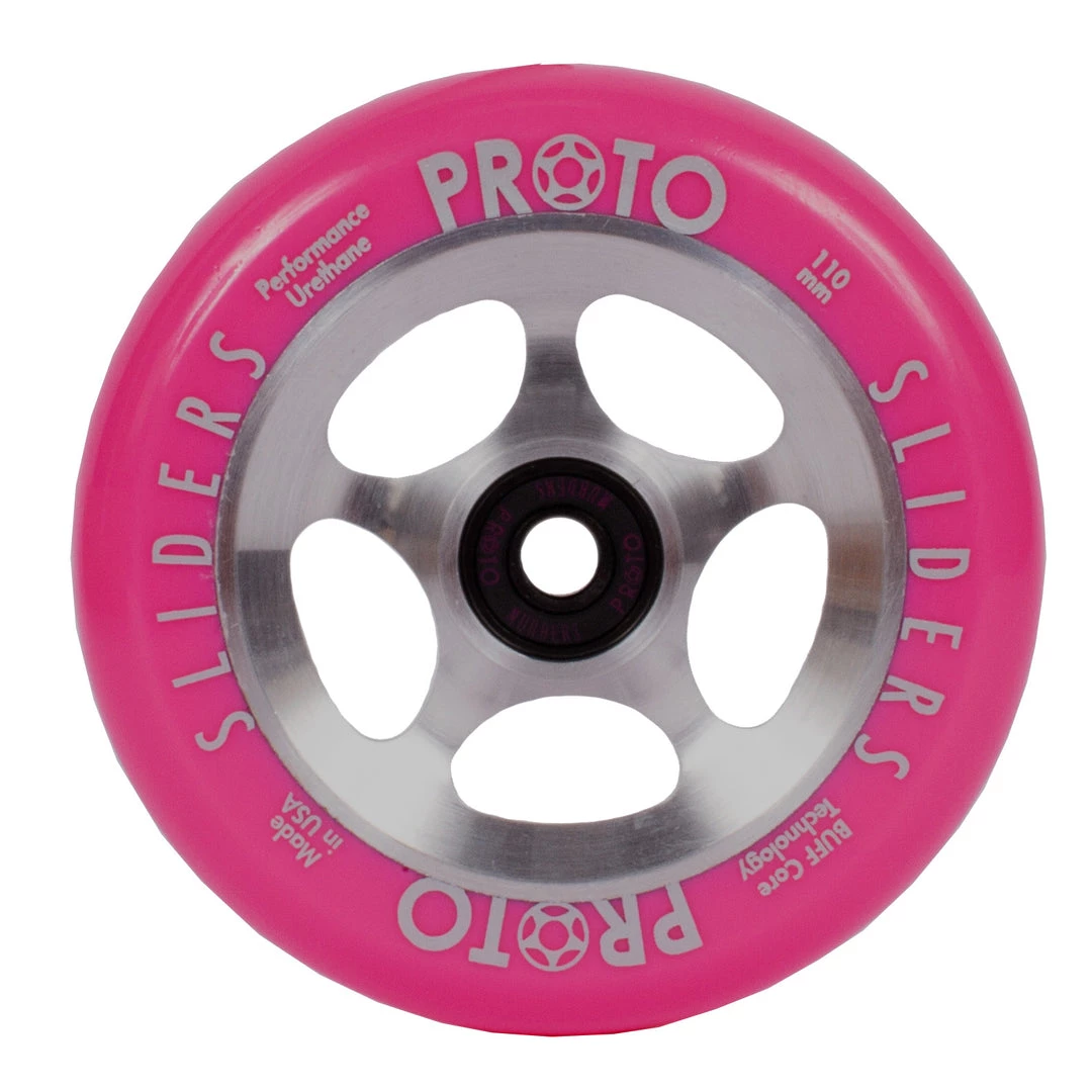 Proto Scooters Sliders Pro Scooter Wheels - StarBright Neon Pink 2 Proto Scooters Sliders Pro Scooter Wheels - StarBright Neon Pink