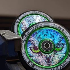 Root Industries AIR Pro Scooter Wheels 110mm - Green With Eagle Stickers