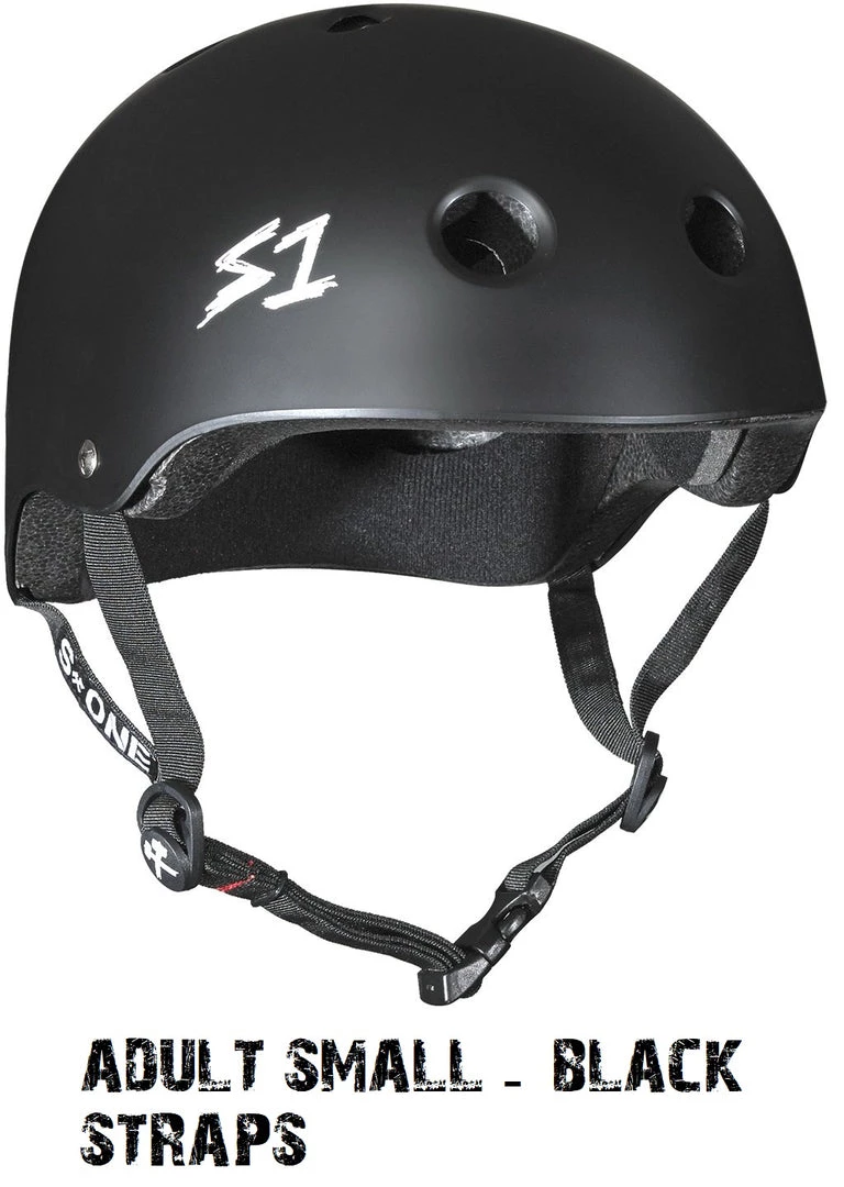 S One Helmets S1 S One Lifer Scooter Helmet Matte Black Straps Adult Small 1 S One Helmets S1 S One Lifer Scooter Helmet Matte Black Straps Adult Small