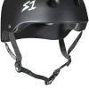S One Helmets S1 S One Lifer Scooter Helmet Matte Black Straps Adult XL