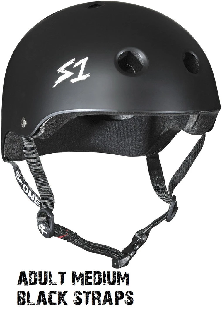 S One Helmets S1 S One Lifer Scooter Helmet Matte Black Straps Adult Medium 1 S One Helmets S1 S One Lifer Scooter Helmet Matte Black Straps Adult Medium