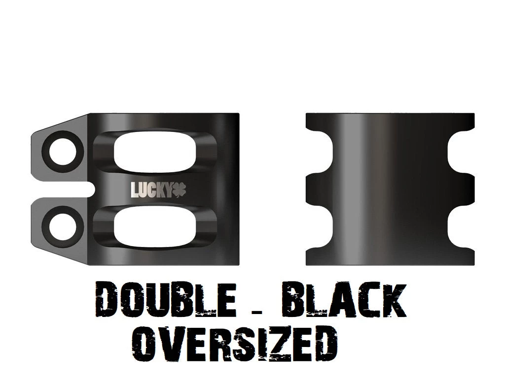 Lucky Scooters Double Dub Scooter Clamps - Oversized Black 1 Lucky Scooters Double Dub Scooter Clamps - Oversized Black