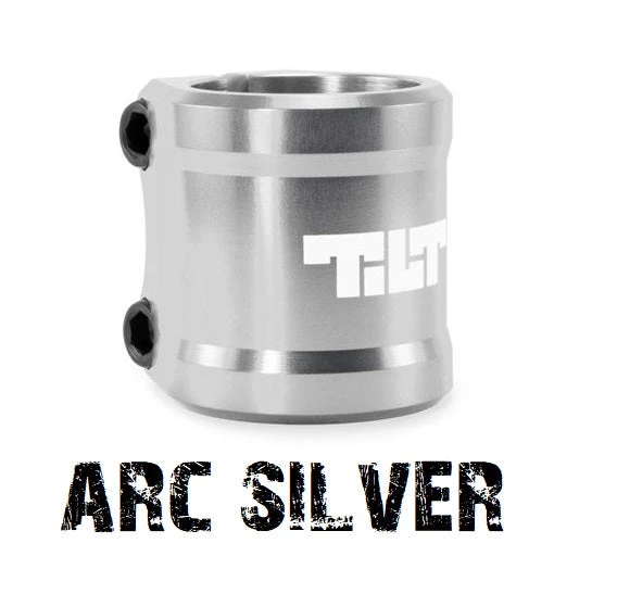 Tilt Scooters ARC Double Scooter Clamps - Silver 1 Tilt Scooters ARC Double Scooter Clamps - Silver